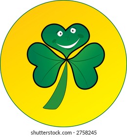 Shamrock with smile