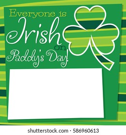 Shamrock St. Patrick's Day card in vector format.