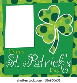 Shamrock St. Patrick's Day card in vector format.