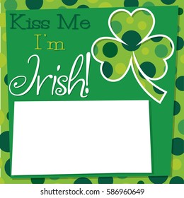 Shamrock St. Patrick's Day card in vector format.