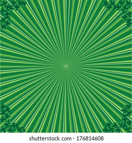 Shamrock star burst pattern vector