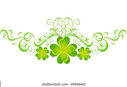  Shamrock for St.Patrick's Day. Vector