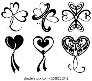 Shamrock-Symbol-Symbol Isolierte Vektorsymbol-Symbole.