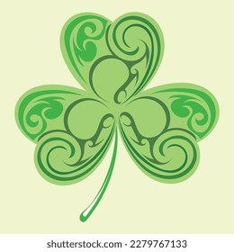 Shamrock three leaf designed illustration