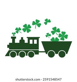 Shamrock Train with Clover Leaves