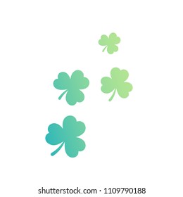 shamrock, trefoil leaves vector