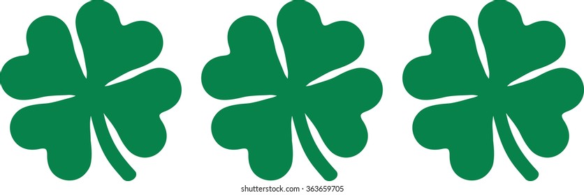 Shamrock triple with four-leaves
