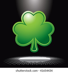 shamrock under spotlight