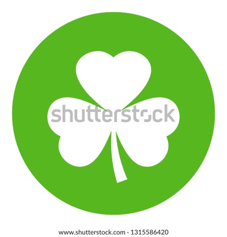 Shamrock vector emblem on white background