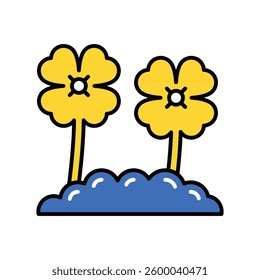 Shamrock vector filled outline icon. EPS 10 file