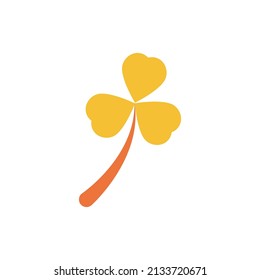 Shamrock Vector Flat Icon Design illustration. St Patrick's Day Symbol on White background EPS 10 File