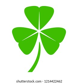 Shamrock vector icon on white background