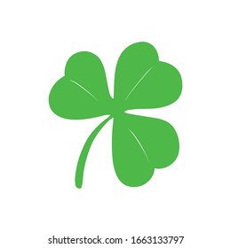 Shamrock vector icon on white background