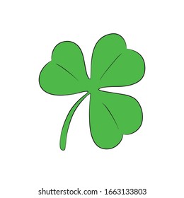 Shamrock vector icon on white background