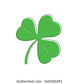 Shamrock vector icon on white background