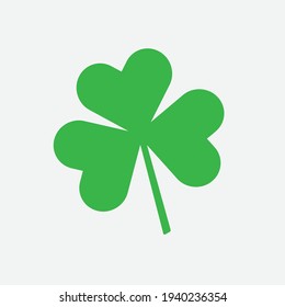 Shamrock vector icon on white background , leprechaun symbol