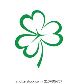 Shamrock vector icon on white background