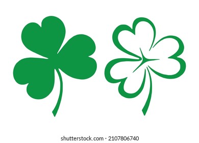 Shamrock vector icon on white background