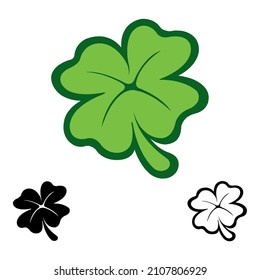 Shamrock vector icon on white background