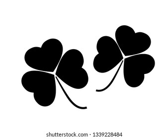 Shamrock vector icon. Patric days