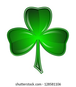 Shamrock vector illustration, isolated on white background