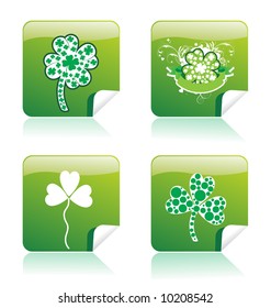 Shamrock vector illustration stickers