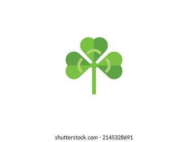Shamrock Vector Isolated Emoticon. Shamrock Icon