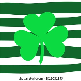 Shamrock Vector, Striped Background