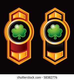 flechas de forro rojas y negras verticales de shamrock