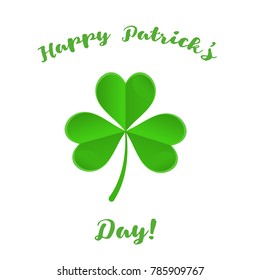 Shamrock.Isolated on white background. Cartoon style. Vector illustration
