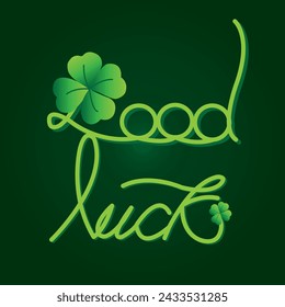 Shamrocks or clover leaves symbolize St. Patrick's Day in the background.  