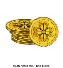 Shamrocks coin isolated