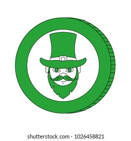 Shamrocks coin isolated