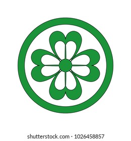 Shamrocks coin isolated
