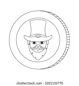 Shamrocks coin isolated
