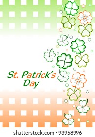 Shamrocks leaf with gradient background for Patrick's Day. vector.