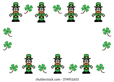 Shamrocks and Leprechauns Border