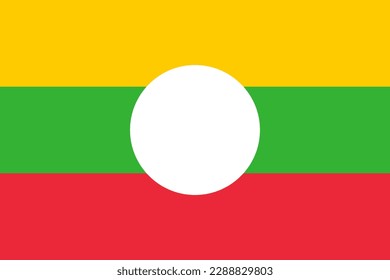 Shan State flag simple illustration for independence day or election