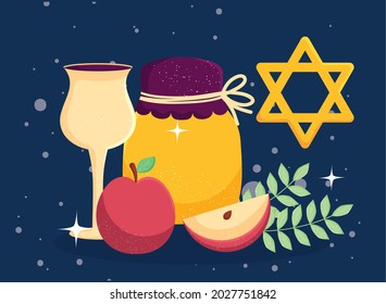 shana tova celebration set icons