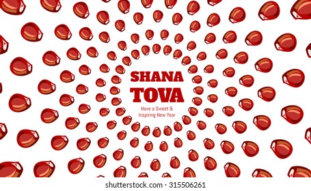 SHANA TOVA - Greeting card for inspiring and sweet new year