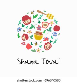 Shana Tova Happy New Year On Stock Vector (Royalty Free) 696840580 ...