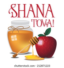 Shana Tova Jewish Happy New Year isolated EPS 10 vector