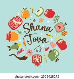 Shana Tova. Jewish New Year, Rosh Hashanah Festival Background.