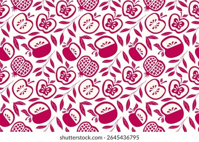 Shana Tova pattern hand drawn trendy stye