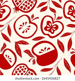 Shana Tova pattern hand drawn cute stye