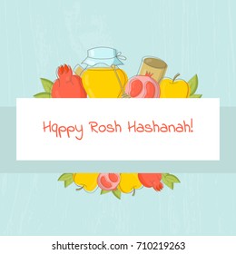 Shana tova. Rosh Hashanah. Jewish new year celebration. Vector illustration Rosh hashanah (jewish new year) holiday banner design. Template for postcard, poster, invitation card, cover