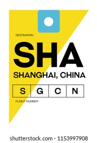 Shanghai China Airport Luggage Tag