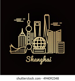 Shanghai Skyline Silhouette Images Stock Photos Vectors Shutterstock