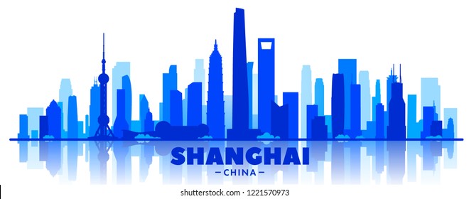 Shanghai Skyline Silhouette Images Stock Photos Vectors Shutterstock