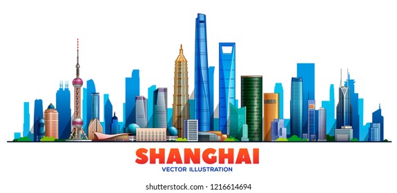 Shanghai city. Vector illustration